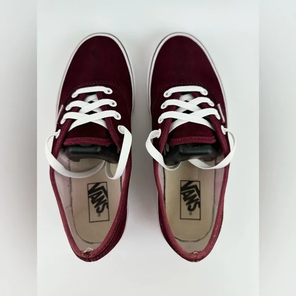 Vans Off The Wall Suede Burgundy Sneakers, Unisex Size Men's 8.0 / Women's 9.5 - Picture 8 of 15